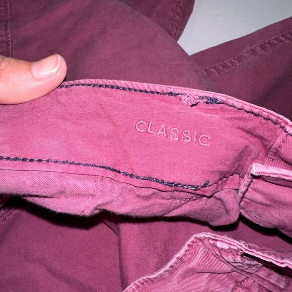 American Eagle Maroon Next‎ Level Flext Classic Chino Shorts w Pockets Mens 33 - Picture 8 of 12